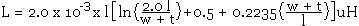 [Formula for flat wire inductor]