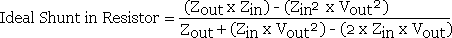 [Ideal shunt in resistor formula]