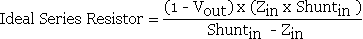 [Ideal series resistor formula]