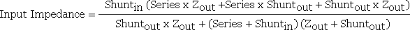 [Input impedance formula]