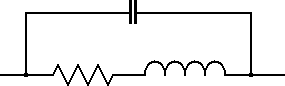 [Resistor and Inductor in series with parallel capacitor]