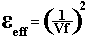 [Formula for effective dielectric constant]