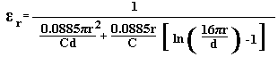 [Formula for relative dielectric constant]