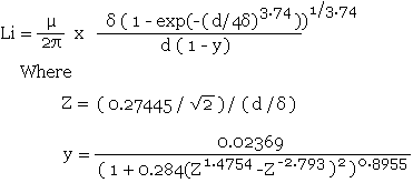 [Internal inductance formula]